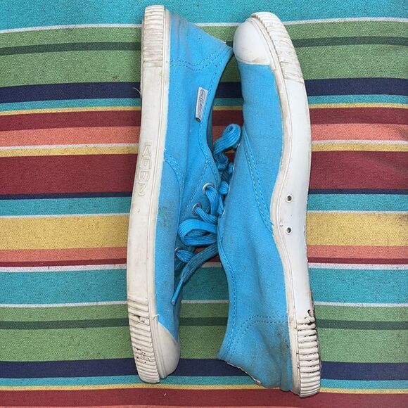 WOMEN’S BLUE KEEN VULCANIZED FOOTWEAR CANVAS LACE-UP SNEAKERS SIZE 8-1/2 - Picture 5 of 7